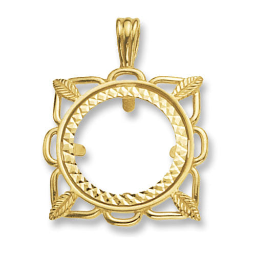 9CT YEL GOLD FULL COIN MOUNT PENDANT