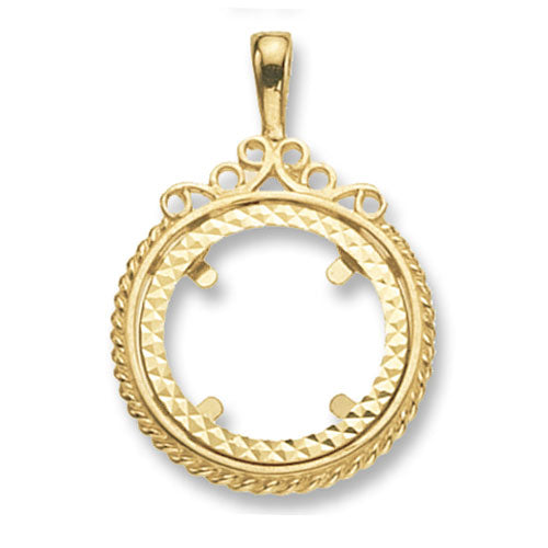9CT YEL GOLD FULL COIN MOUNT PENDANT