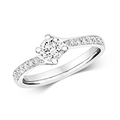 DIAMOND RING SET SHOULDERS