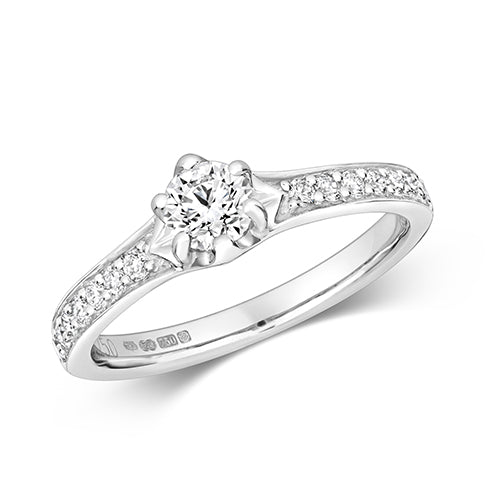 DIAMOND RING SET SHOULDERS