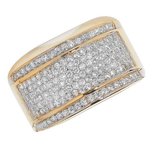 9CT YEL GOLD LADIES' CZ RING